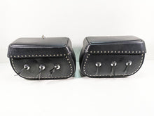 Load image into Gallery viewer, 2006 Honda VT1100 C2 Shadow Leatherlyke Studded Saddlebag Saddle Bag Set ACC310