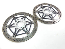Load image into Gallery viewer, 2012 Ducati Panigale 1199S Front Brake Rotor Disc Set 49240901A 49240891A