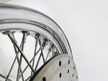 Load image into Gallery viewer, 2002 Indian Spirit Deluxe Spoke Front Wheel Rim & Rotor 16x3.5 1mm Runout 21-950
