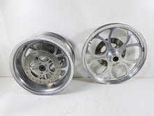 Load image into Gallery viewer, 2002 Big Dog Pitbull Front 22" Rear 18" Aluminum Wheel Rim & Belt Pulley Set