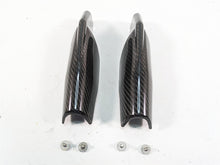 Load image into Gallery viewer, 2011 Ducati Hypermotard 1100 Evo SP Front Fork Lower Carbon Guards 46012801E