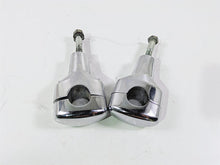 Load image into Gallery viewer, 2008 Harley FXCWC Softail Rocker Oem Chrome Fat Bar 3.6" Riser Set 56916-07