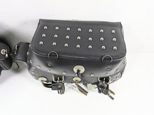 Load image into Gallery viewer, 2002 Indian Spirit Deluxe Studded Leather Saddlebag & Mount & Keys Set READ