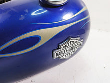 Load image into Gallery viewer, 2009 Harley FXCWC Softail Rocker C Fuel Petrol Tank Flame Blue Pearl 62105-08 | Mototech271