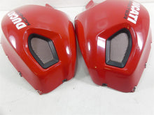 Load image into Gallery viewer, 2009 Ducati Monster 1100 S Red Left Right Fuel Tank Cover Fairing Set 48012591D