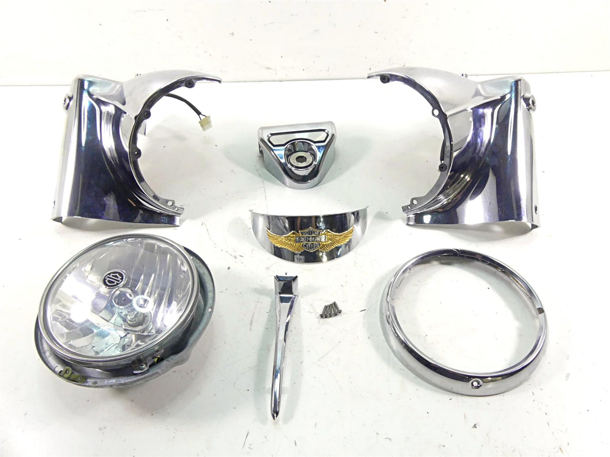 2010 Harley Touring FLHRC Road King Headlight Nacelle & Covers Set