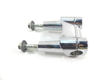 Load image into Gallery viewer, 2010 Harley FXDF Dyna Fat Bob Chrome Handlebar Riser Holder Clamps 55858-08 | Mototech271