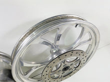 Load image into Gallery viewer, 2002 Big Dog Pitbull Front 22" Rear 18" Aluminum Wheel Rim & Belt Pulley Set