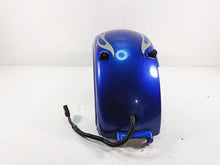 Load image into Gallery viewer, 2009 Harley FXCWC Softail Rocker C Rear Fender Flame Blue Pearl Deluxe 60132-08A | Mototech271
