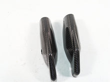 Load image into Gallery viewer, 2011 Ducati Hypermotard 1100 Evo SP Front Fork Lower Carbon Guards 46012801E