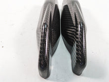 Load image into Gallery viewer, 2011 Ducati Hypermotard 1100 Evo SP Front Fork Lower Carbon Guards 46012801E