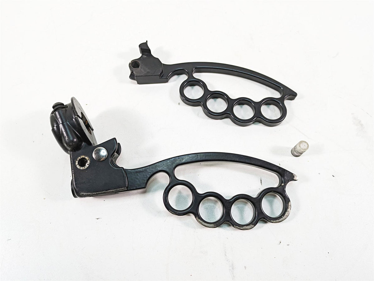 2009 Harley FXDF Dyna Fat Bob Clutch Perch & Brass Knuckle Lever Set 3860896 Mototech271
