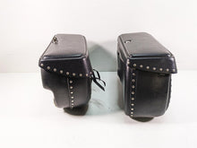 Load image into Gallery viewer, 2006 Honda VT1100 C2 Shadow Leatherlyke Studded Saddlebag Saddle Bag Set ACC310
