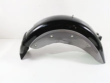 Load image into Gallery viewer, 2002 Indian Spirit Deluxe Rear Fender Black Silver - Bent 89-301