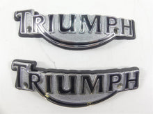 Load image into Gallery viewer, 2002 Triumph Bonneville America Fuel Gas Tank Badges Logos T3900086 T3900087 | Mototech271