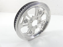 Load image into Gallery viewer, 1999 Harley FXSTS Softail Springer Rear Chrome Cross Drive Pulley 65T 1 1/8"