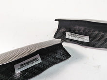 Load image into Gallery viewer, 2011 Ducati Hypermotard 1100 Evo SP Front Fork Lower Carbon Guards 46012801E