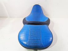 Load image into Gallery viewer, 2011 Harley Touring FLHTCUSE CVO E-Glide Seat Blue Heated Alligator Skin 54112-11 | Mototech271