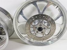 Load image into Gallery viewer, 2002 Big Dog Pitbull Front 22" Rear 18" Aluminum Wheel Rim & Belt Pulley Set