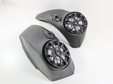 Load image into Gallery viewer, 2016 Victory Cross Country Wrinkle Black Saddlebag Lid & Speaker Set