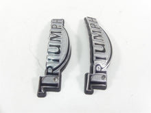 Load image into Gallery viewer, 2002 Triumph Bonneville America Fuel Gas Tank Badges Logos T3900086 T3900087