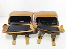 Load image into Gallery viewer, 2021 Indian Scout 1200 Saddlebag Leather Brown & Mounts Set 2880234