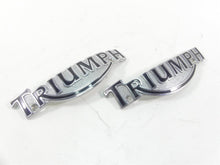 Load image into Gallery viewer, 2002 Triumph Bonneville America Fuel Gas Tank Badges Logos T3900086 T3900087 | Mototech271