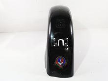 Load image into Gallery viewer, 2002 Indian Spirit Deluxe Rear Fender Black Silver - Bent 89-301