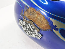 Load image into Gallery viewer, 2009 Harley FXCWC Softail Rocker C Fuel Petrol Tank Flame Blue Pearl 62105-08 | Mototech271