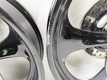 Load image into Gallery viewer, 02-07 Harley Touring Custom Black Wheel Rim Set 18x5.5 21x3.5