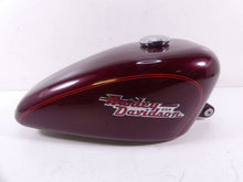 Load image into Gallery viewer, 2000 Harley Sportster XL1200 Custom Fuel Gas Tank Rich Red & Red Stripes 61348-0 | Mototech271