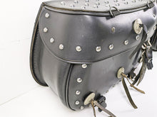 Load image into Gallery viewer, 2002 Indian Spirit Deluxe Studded Leather Saddlebag & Mount & Keys Set READ