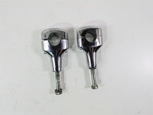 Load image into Gallery viewer, 2008 Harley FXCWC Softail Rocker Oem Chrome Fat Bar 3.6" Riser Set 56916-07