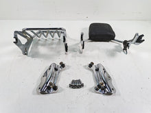 Load image into Gallery viewer, 2011 Harley Touring FLHR Road King Passenger Backrest Luggage Rack Quick Release Set | Mototech271