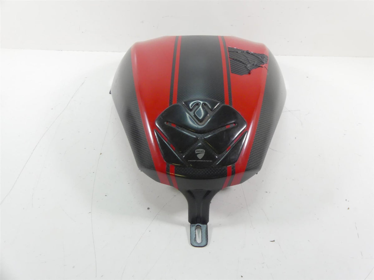 2015 Ducati Diavel Carbon Red Fiber Center Fuel Gas Tank Cover - Read  48015221A