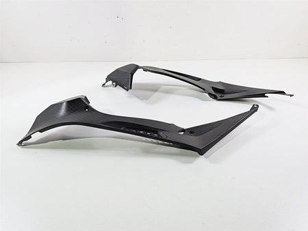 Pair of black motorcycle fairing side panels for sportbike, available at Mototech271