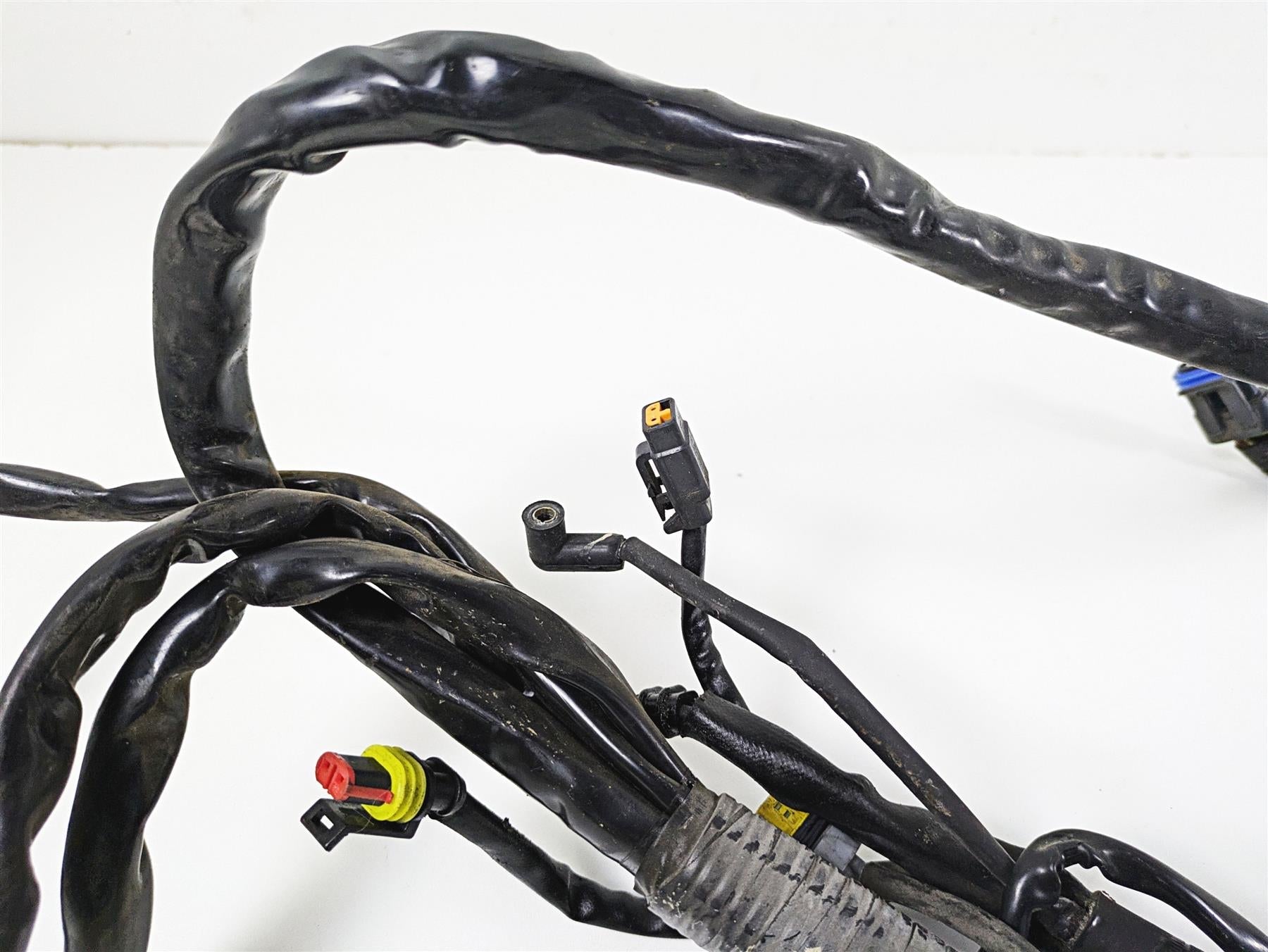 Used motorcycle wiring harness with connectors on white background, available at Mototech271