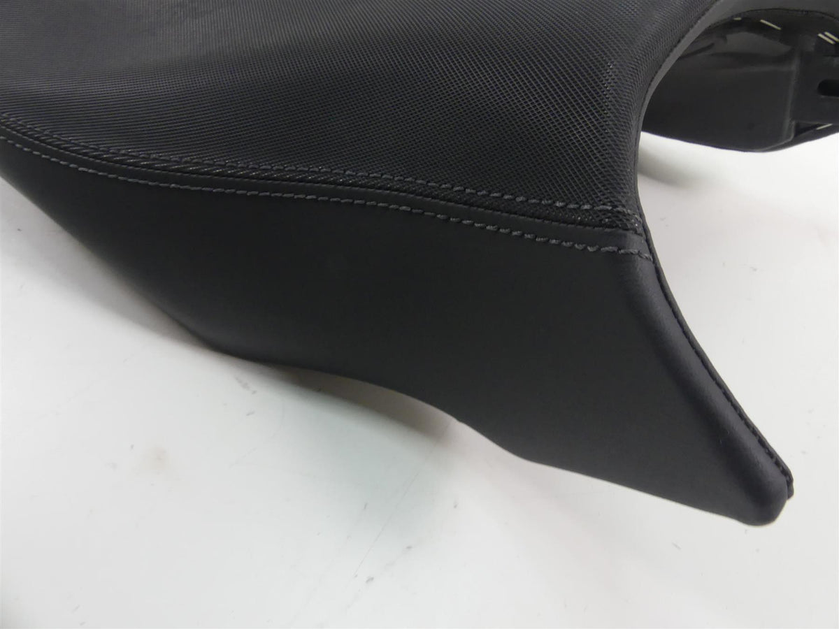 Black used motorcycle seat with detailed stitching, available at Mototech271