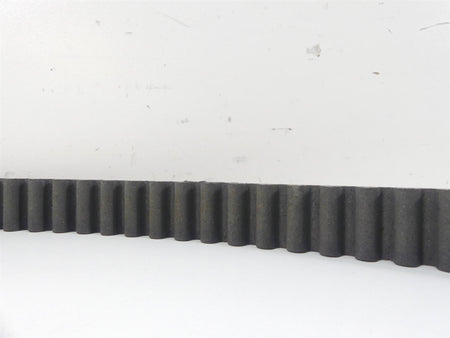 Close-up of used motorcycle drive belt with teeth, available at Mototech271