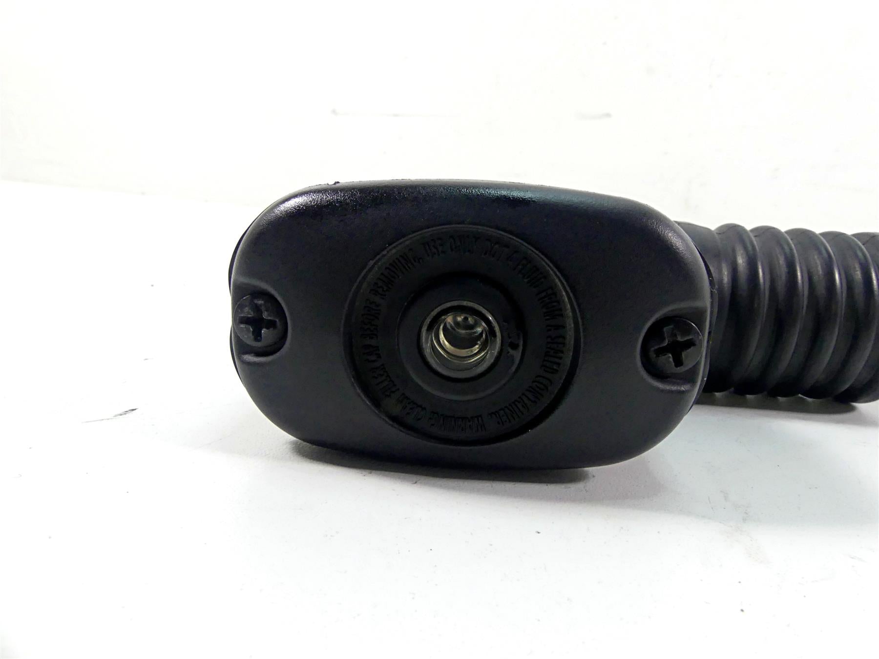 Closeup of used motorcycle handlebar switch with screws, available at Mototech271