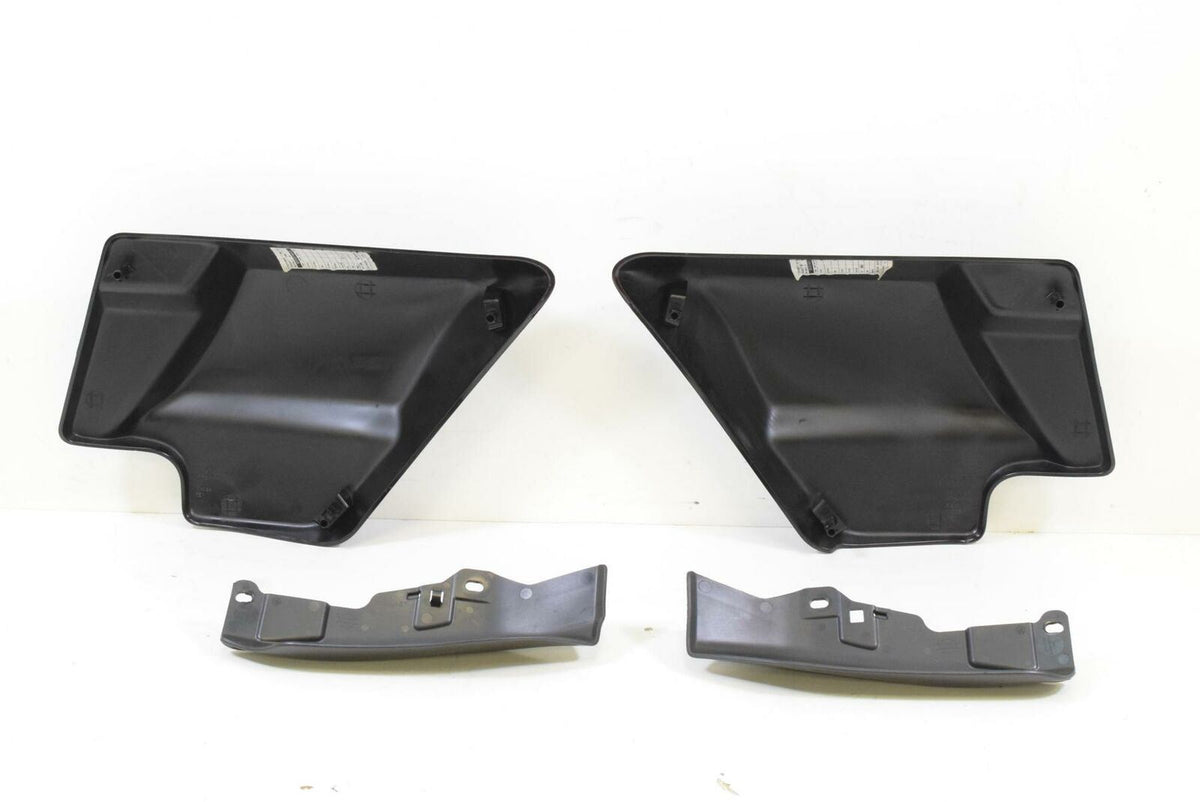 Used black motorcycle side panels and brackets set, available at Mototech271