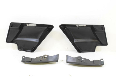 Used black motorcycle side panels and brackets set, available at Mototech271