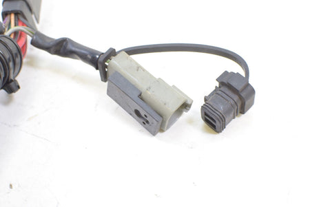 Used motorcycle electrical connector wiring harness on white background, available at Mototech271