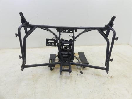 Used motorcycle frame chassis part on white background, available at Mototech271