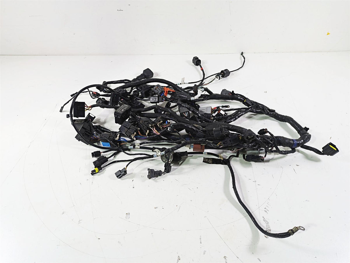 Used motorcycle wiring harness with connectors on white background, available at Mototech271