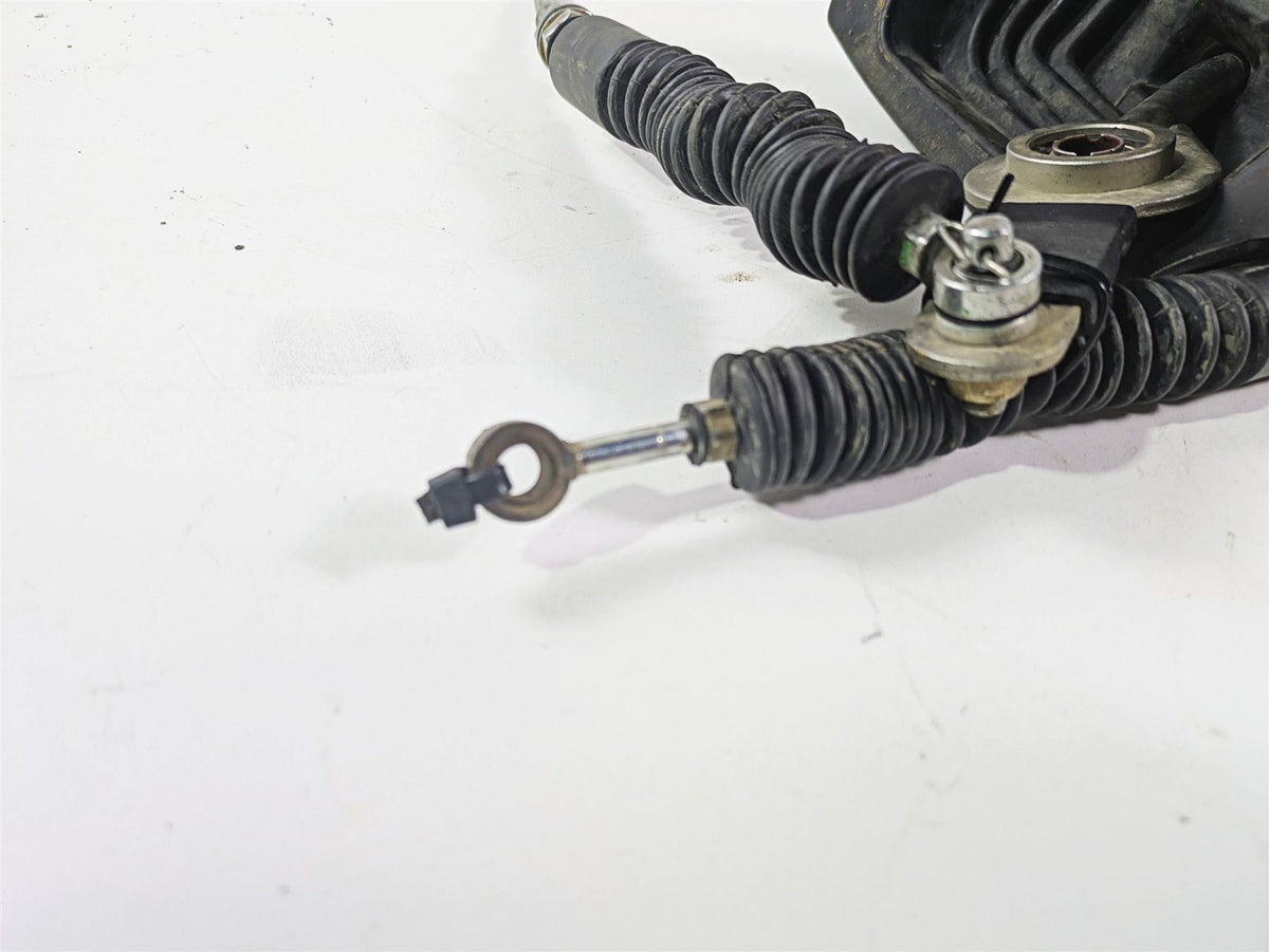 Used motorcycle throttle cable and boot on white background, available at Mototech271