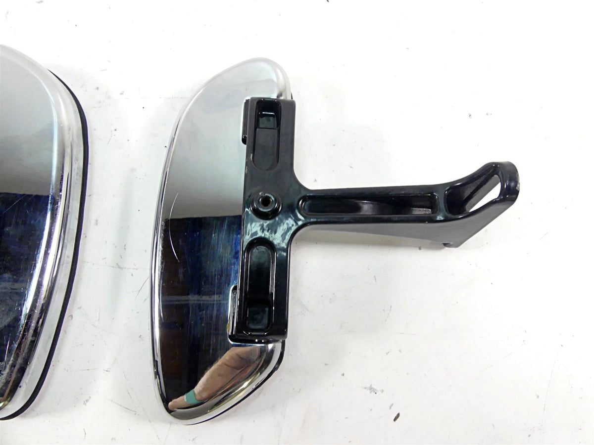 Used chrome motorcycle rearview mirror with black mounting bracket, available at Mototech271