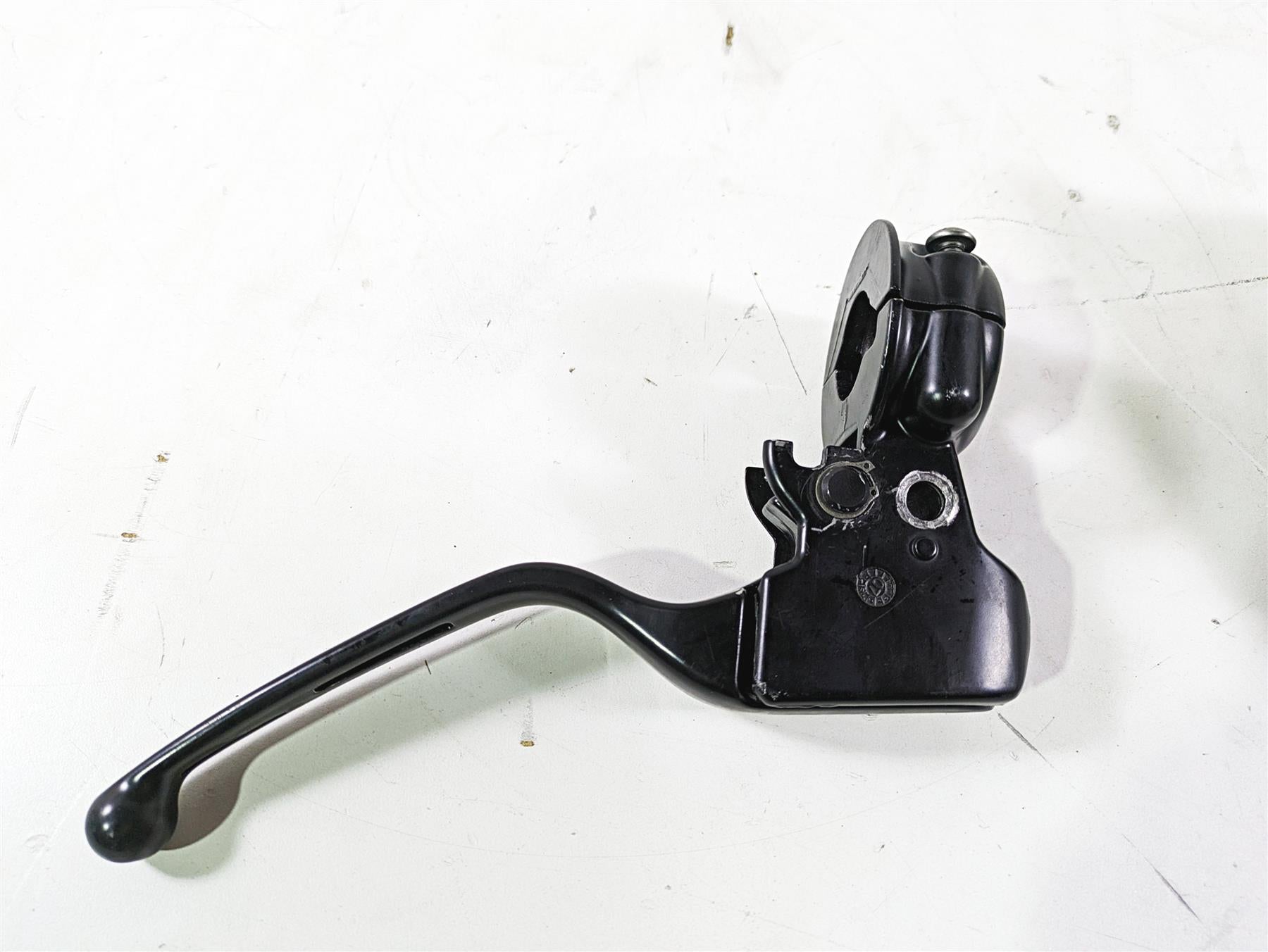 Black motorcycle brake lever assembly on white background, used part available at Mototech271