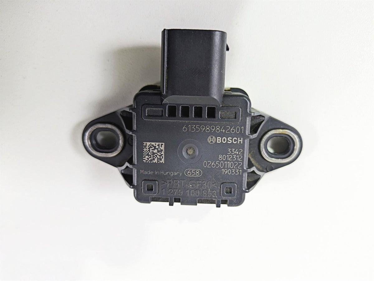 Bosch motorcycle sensor part with connector and mounting holes on white background, available at Mototech271