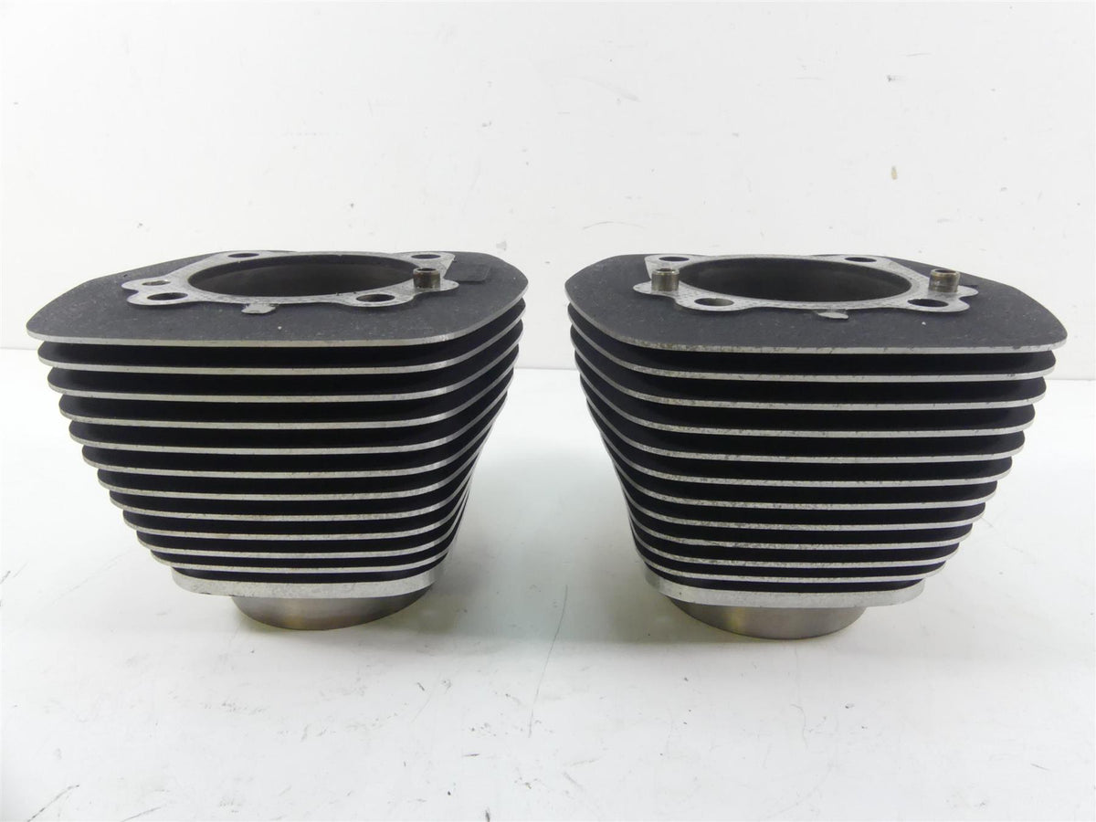 Pair of used motorcycle engine cylinder barrels with cooling fins, available at Mototech271